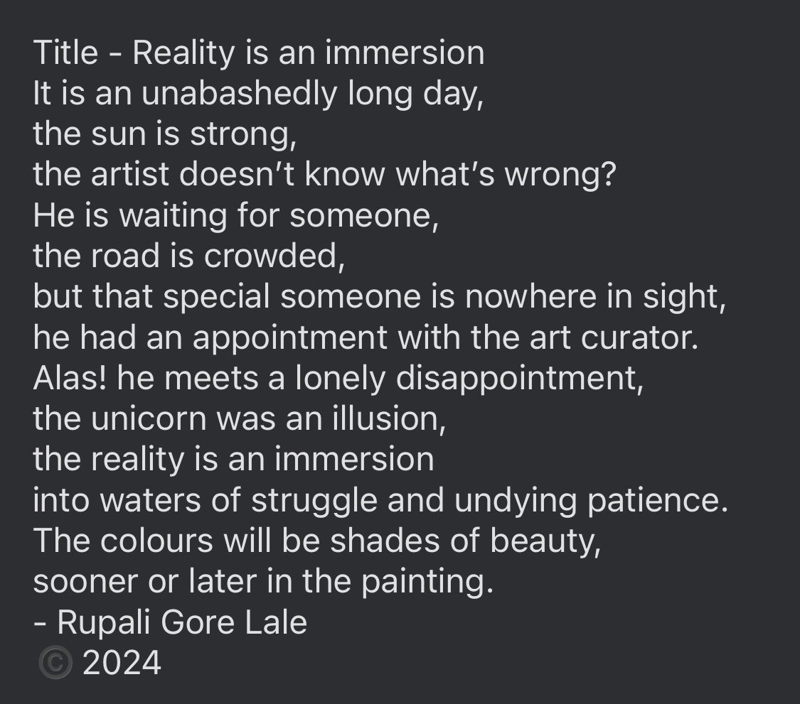 RupaliLale's tweet photo. 2 poems for #NaPoWriMo #glopowrimo 
Title - Reality is an immersion 
and 
Title - In the warmth of…. 

#writing #30dayschallenge #30daysofpoetry #poem #poetry https://t.co/nqv9F8P8Ls