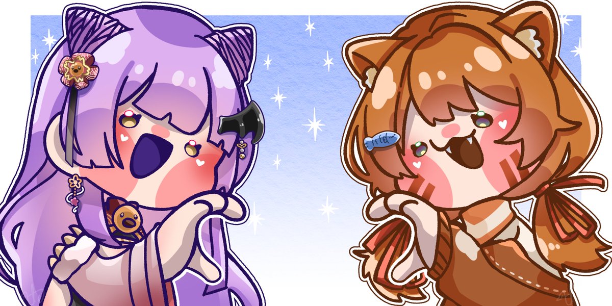 最近跟 @caroline77723 一起打LOL都好開心💜
可愛又很派的凱洛琳是菈菈的最愛
這麼棒的寶貝我要帶回家了✨
中指組就是又可愛又派的一對🤣

繪師:阿特🌻老師
#擴散希望 #新人Vruber #菈菈扯扯 #雞繪