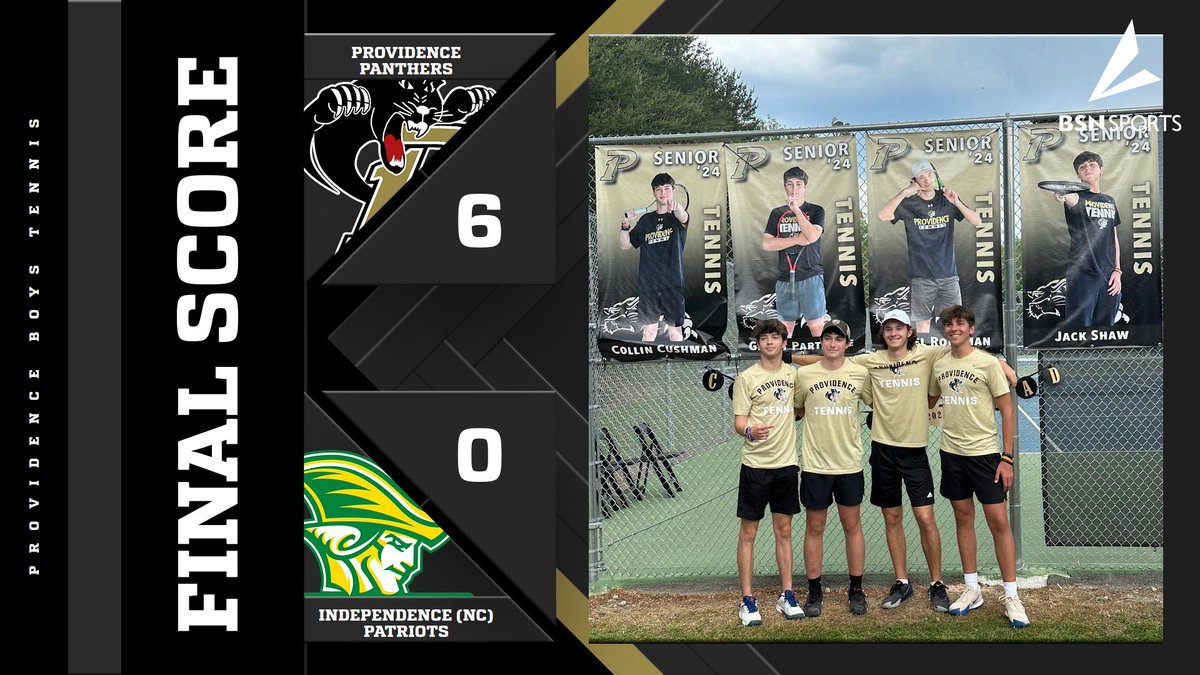 Congrats to our Undefeated Panthers on their Senior Night Win over the Independence Patriots! Thank you Grant, Collin, Daniel & Jack for all you have given to Providence Tennis! You will be missed!! @ProvBoosterClub @charlottepreps @SCSportsReport @JTBahakelSports