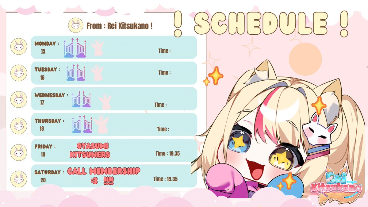ReiKitsukano's tweet photo. Yahoo 💖 SETELAH LEBARAN MARI KITAAAA BALIK STRIM !!

HASTAG 🦊✨
• GENERAL : #Reikitsukano
• FAN NAME   : #Kitsuners
• FAN ART : #reifanart
• MEME : #Reimeme
• LIVE  : #ReiKitsukanolive https://t.co/S1LgwnQia9