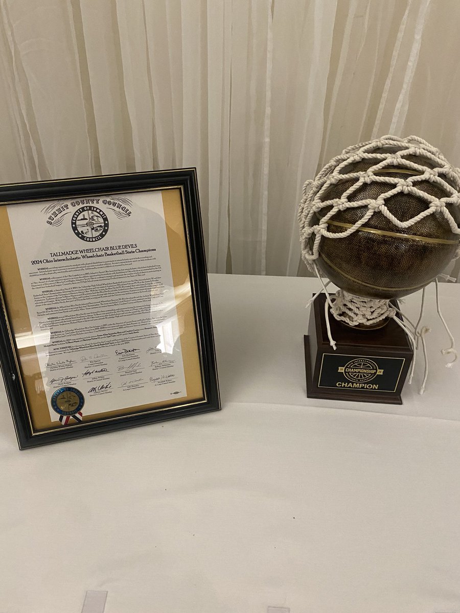 Great night celebrating our Wheelchair Basketball State Champs!