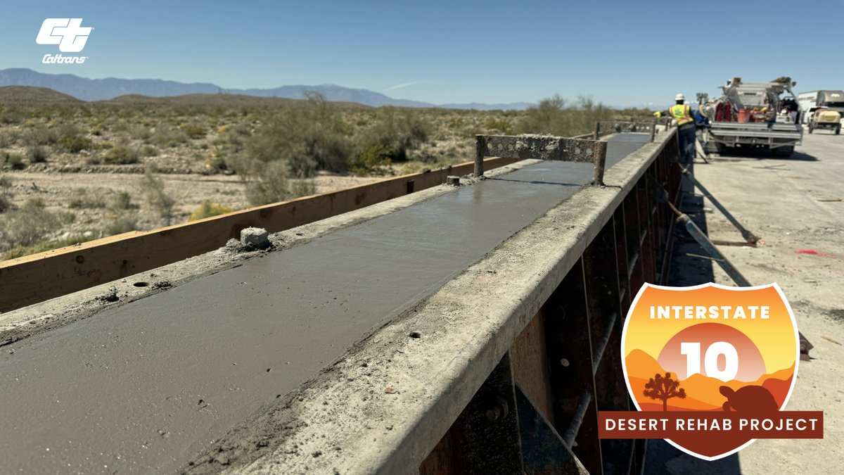 Construction Reminder 🔊 Lane closures continue tonight, 7 p.m.- 5 a.m. along both east and westbound I-10! For more the latest, please visit I10DesertRehab.com #I10DesertRehab