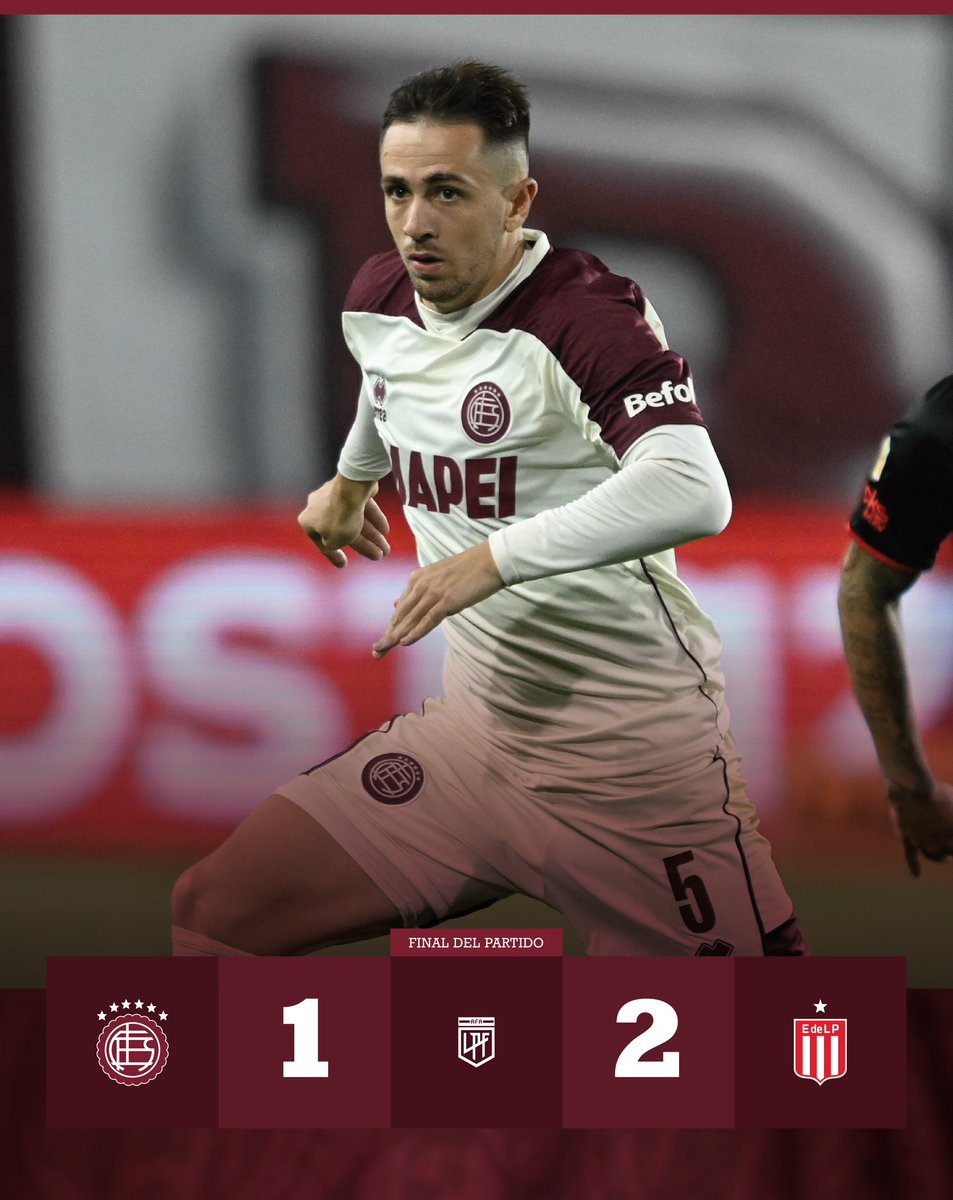 clublanus's tweet photo. 45’ 2T +6 ⏱️ Final: Lanús 1-2 Estudiantes  

⚽️ Ezequiel Muñoz

🏆 #CopaDeLaLiga 2024
📌 14ª fecha 
🔜 Metropolitanos - Sudamericana 

#JuegaLanús 🇱🇻 https://t.co/fFiBaJlD2x