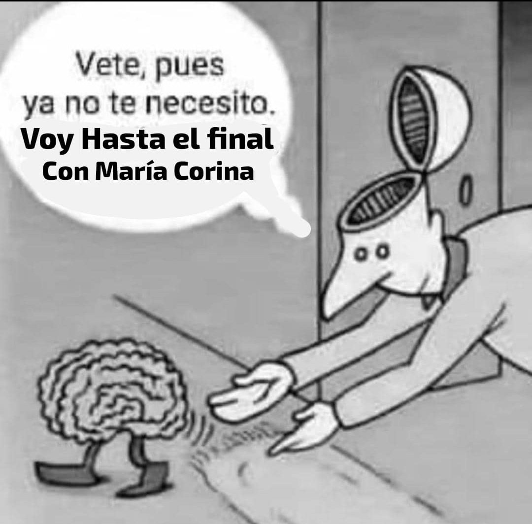 #MariaCorinaEsBloqueo delincuencia, muerte, miseria, atraso. Piénsalo.. USA TU CEREBRO 🧠.