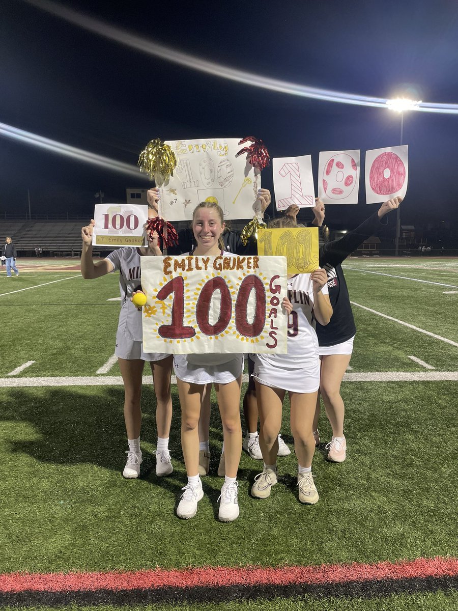 Girls Lacrosse defeated SV tonight, and Emily Gauker scored her 100th goal! Congrats!