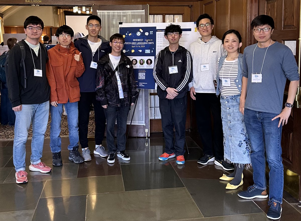 We <a href="/osunlp/">OSU NLP Group</a> had a blast at the Midwest Speech and Language Days Symposium! Many thanks to colleagues at UMich for organizing this great event! 

P.S. How could we miss our wonderful <a href="/BoyuGouNLP/">Boyu Gou</a> in the first picture? Must take a second one, though with a smaller group!