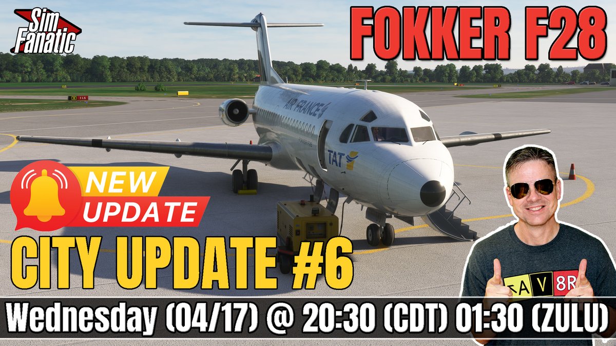 LIVE | MSFS | New Release - City Update #6 | Fokker F28 | Retro Air France Flight | EDNY-LFPG #msfs2020 #livestream #multiplayer
youtube.com/watch?v=pkSd_a…
