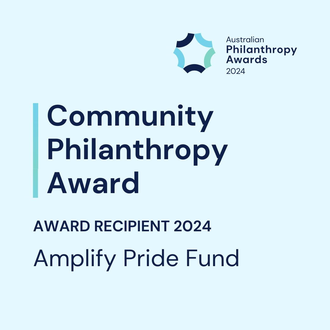 GiveOUT (@giveout_au) on Twitter photo Exciting News! πWE WON THE <a href="/PhilanthropyAus/">Philanthropy Aus</a> COMMUNITY PHILANTHROPY AWARD! Thank you to to The Snow Foundation, the GiveOUT and <a href="/AuroraGroup/">Aurora Group</a> team, and of course, our incredible Amplify Pride Fund grantees. This is all for you! Exciting News! πWE WON THE <a href="/PhilanthropyAus/">Philanthropy Aus</a> COMMUNITY PHILANTHROPY AWARD! Thank you to to The Snow Foundation, the GiveOUT and <a href="/AuroraGroup/">Aurora Group</a> team, and of course, our incredible Amplify Pride Fund grantees. This is all for you!