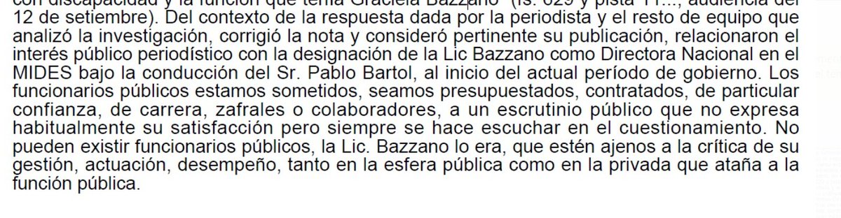 LucasMartinSil's tweet photo. Importante pronunciamiento de la justicia que avala el gran trabajo que publicó @CeciliaAS en La Diaria. No alcanza con sentirse impune por llegar a un cargo de gobierno (ni siquiera cuando te respaldan todos tus superiores, como pasó con Bazzano). Los funcionarios públicos siempre están sometidos al escrutinio público.
