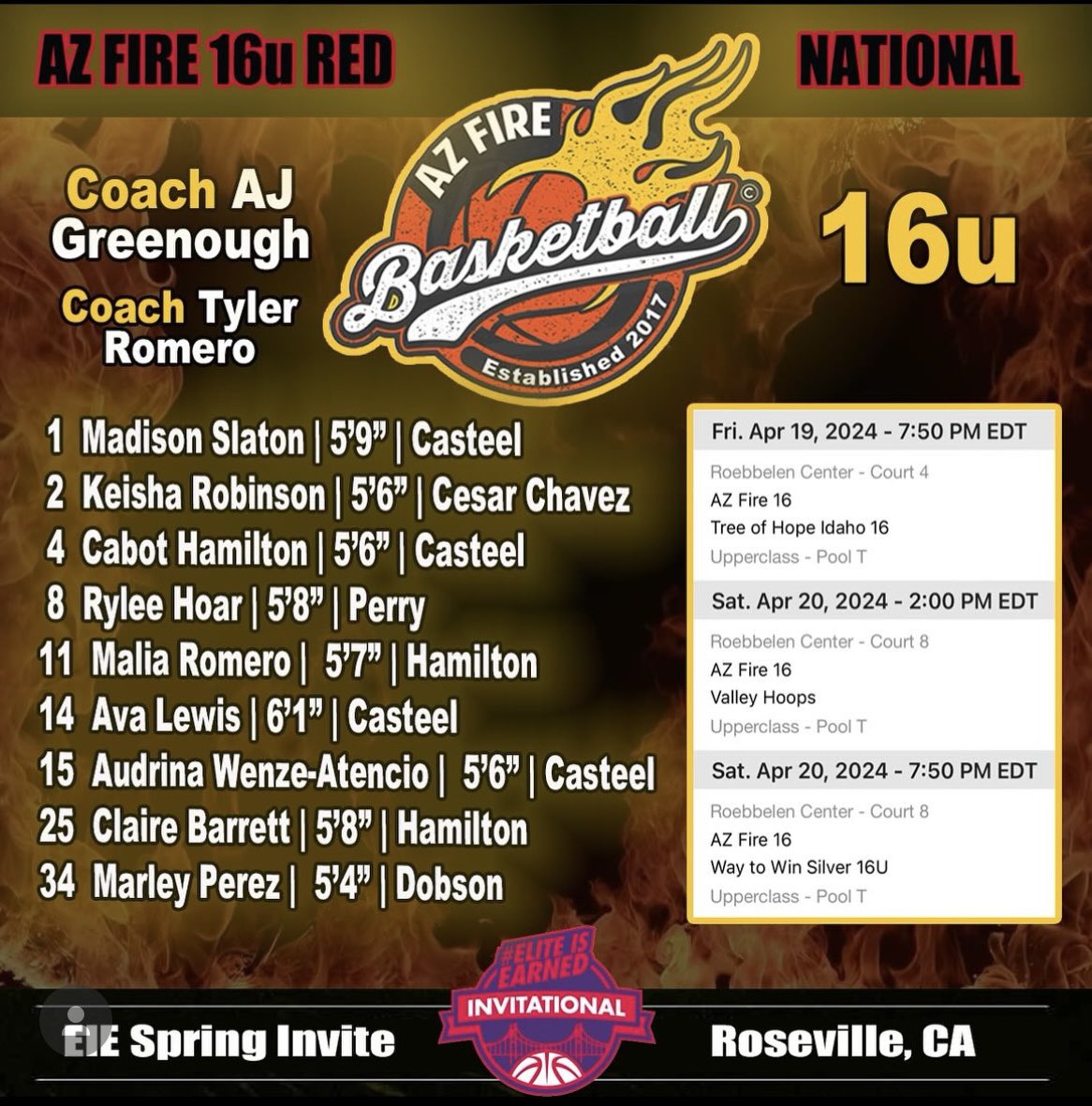 Good luck to our 16u girls at <a href="/ELITEisEARNED/">ELITE is EARNED ®️</a> this weekend! Coaches make sure to come check them out! <a href="/Coach_GreenO/">A.J. Greenough</a> <a href="/madisonslaton_/">Madison Slaton</a>  <a href="/chamilton2027/">Cabot Hamilton</a> <a href="/Ryleehoar/">Rylee Hoar</a> <a href="/MaliaRomero2026/">Malia Romero</a> <a href="/AvaLewis2026/">Ava Lewis</a> <a href="/AudrinaAtencio/">Audrina Wenze Atencio</a> <a href="/ChrisHansenPSB/">Chris Hansen</a>