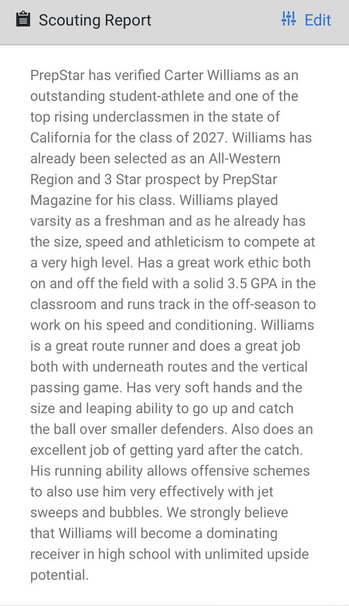 cl7yt's tweet photo. Thankyou @CSAPrepStar for the write up !!
@BrandonHuffman @TheUCReport @TomLuginbill @westcoastpreps_ @DemetricDWarren @CraigHaubert @ShannonBelt3 @BlackHatFootbal 
@CoachMikeHillSF https://t.co/nVvY5yE2ZF
