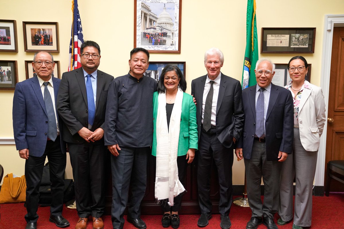 Today, I was proud to meet with a distinguished delegation of Tibetan leaders, including Sikyong Penpa Tsering, Namgyal Choedup, and Tencho Gyatso, as well as Richard Gere.