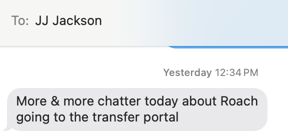 Big props to @LO_BlueDevils host @_JJ_Jackson_ who clued me into this 'Roach to the portal' possibility on Monday. Also, with Schutt and Roach both in the portal, Duke's roster for 2024-25 is currently 1 junior, 3 sophomores, 6 freshmen. Receipts: