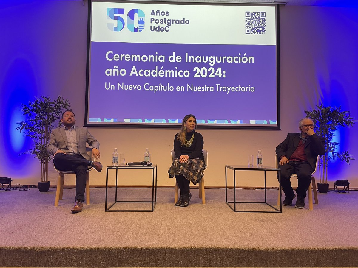 Excelente actividad para los 50 años de <a href="/postgradoudec/">Postgrado UdeC</a> Con reflexiones profundas sobre humanismo en la ciencia, transferencia tecnológica al servicio de las comunidades y ciencia como proceso, no como producto. Gracias <a href="/pauli_assmann/">Paulina Assmann</a> Rodrigo Pulgar y @GaboTuitero <a href="/udeconcepcion/">Universidad de Concepción</a>