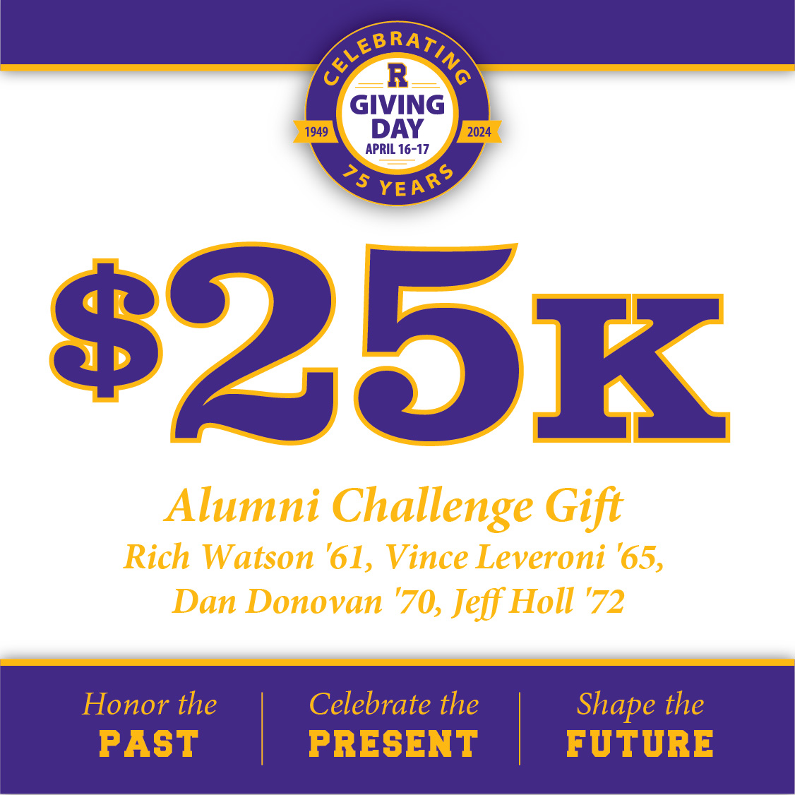 RiordanHS's tweet photo. We are thrilled to announce an exciting challenge for our alumni. These Crusaders have collectively pledged $25,000 if we can reach 250 alumni donors. Thank you Rich Watson '61, Vince Leveroni '65, Dan Donovan '70, and Jeff Holl '72.

MAKE A GIFT: https://t.co/2UU4juitkw https://t.co/GQMcF2b0V4