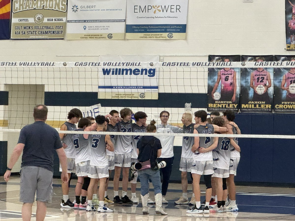 Defending Champion Colts takedown NDP 3-0 in Volleyball 🏐 to cap off Senior night! @ChandlerUnified @FrankNarducci @brettinaz @ZachAlvira @CasteelAthletic @ColtPrincipal