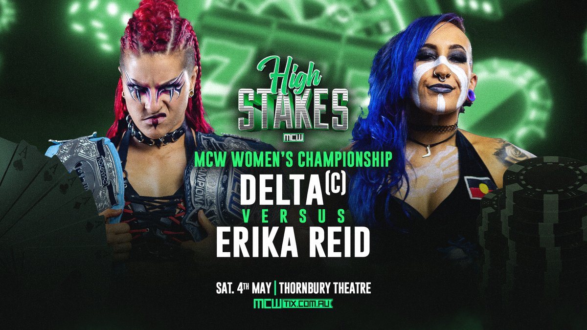 MATCH ANNOUNCEMENT While @DELTABrady_ has been focused on defending her Intercommonwealth Championship a new challenger has stepped up, and it’s the other championship that DELTA holds that’s the target! Preview: bit.ly/HighStakes-Wom… Tickets: MCWTix.com.au…