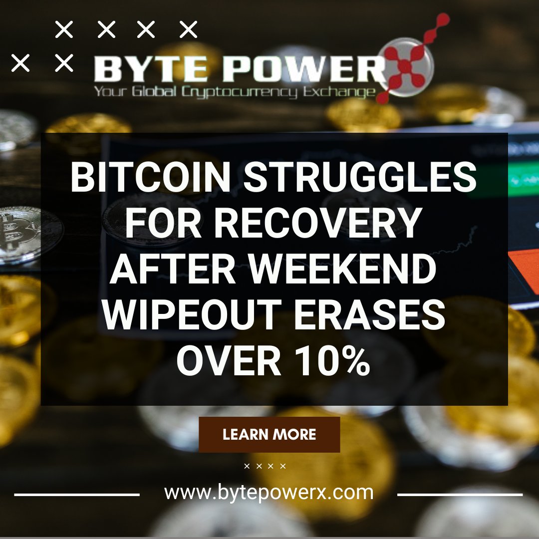 Bitcoin Struggles for Recovery After Weekend Wipeout Erases Over 10%📉
💼 Bitcoin faces challenges as it tries to bounce back from a weekend downturn, which saw a sharp drop of over 10%. 
Explore market sentiment and factors affecting the cryptocurrency's recent performance. 💭💰