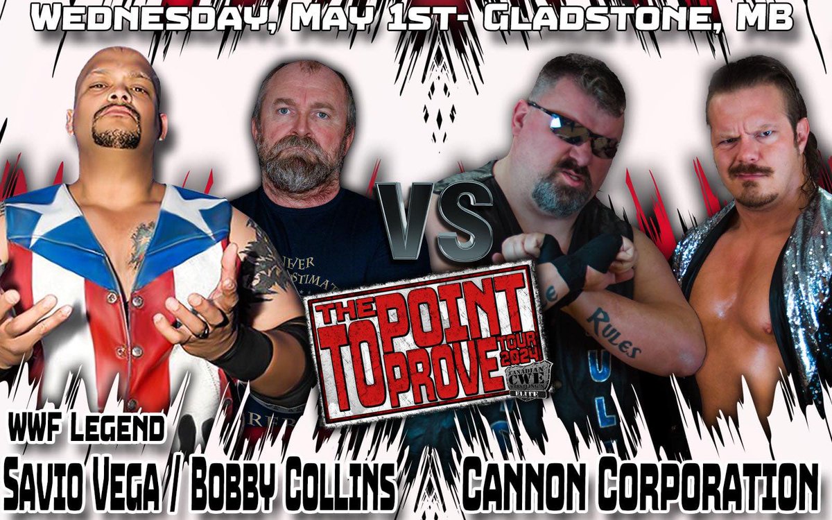 On April 30th myself and @shaunmartens will be in Gladstone MB. We are going show WWE Legend Savio Vega and The Rebel Bobby Collins why we are the best tag team in @CWECanada . O’DOYLE RULES