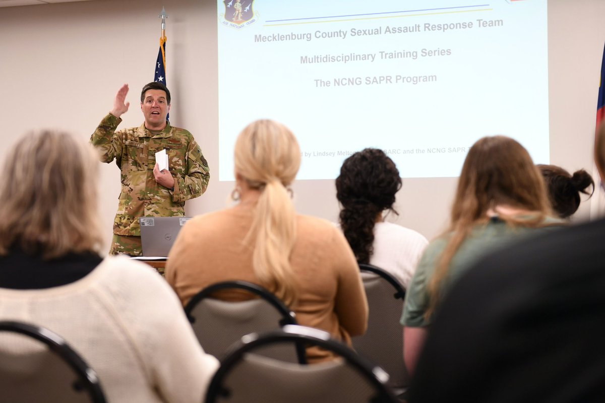 NCNationalGuard's tweet photo. NCNG recognizes April as #SexualAssaultAwarenessandPrevention Month 🩵 This month focuses on providing awareness on eliminating sexual violence in our organization.
Army and Air held events and trainings to emphasize the importance of recognizing this month. https://t.co/3YBKmhNXFa