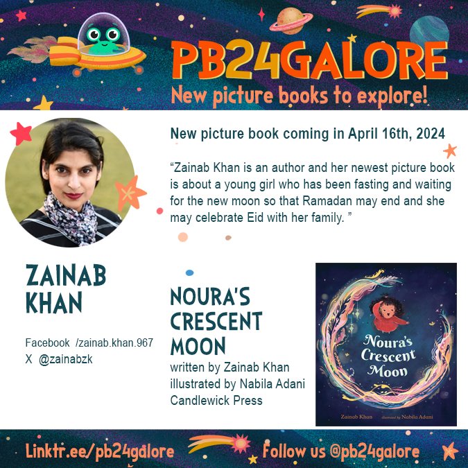 Happy Book Birthday to Zainab and 'Noura's Crescent Moon'! 🎉🎆🎂 #kidlit @zainabzk