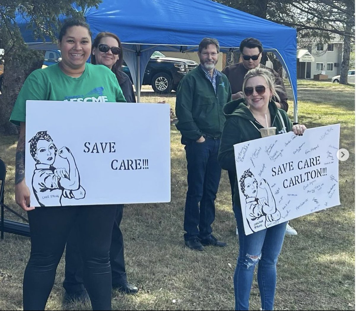 MAPEunion's tweet image. Members are fighting to keep CARE clinics open in Carlton and St. Peter. Our members know these closures would have significant impact on the lives of their patients and clients. #saveCARE #1u #mapestrong