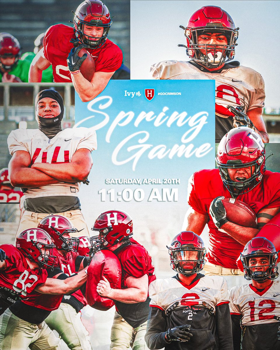 Pull up to Harvard Stadium on Saturday morning for our spring game! #OneCrimson #GoCrimson