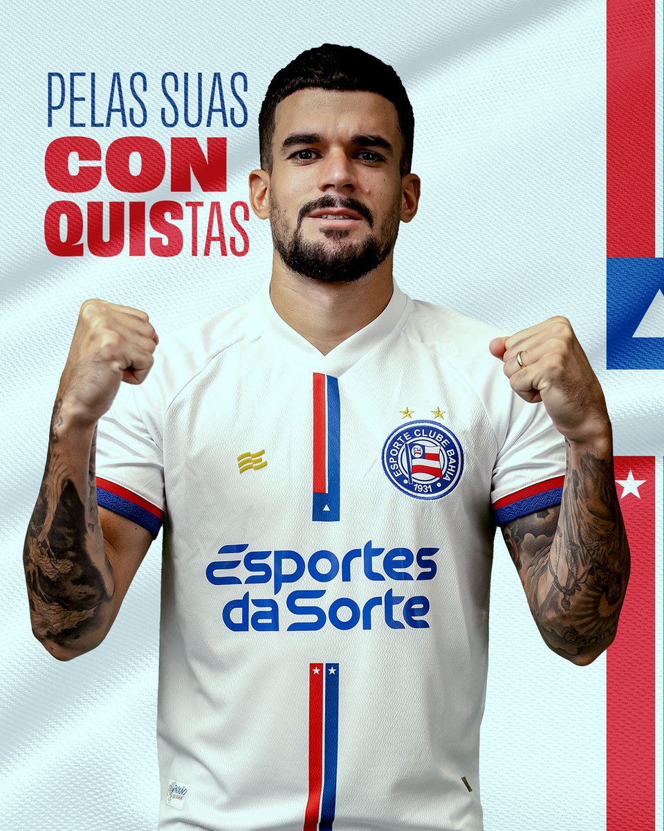 ecbahia's tweet photo. 🔼🇦🇹 Orgulho da Nossa Gente. 

A nova camisa 1 do Esquadrão foi desenhada e escolhida pela torcida pelo 6º ano consecutivo com o tricolor Kaim Argolo se sagrando campeão do concurso lançado em julho do ano passado. 

Os detalhes do manto fazem alusão à bandeira do Estado da Bahia e aos títulos brasileiros do clube. 

A nova camisa listrada e uma terceira de goleiro serão lançadas em maio. 

Leia mais ➡️ https://t.co/EidYfSwAbC #PaixãoQueVibra #BBMP