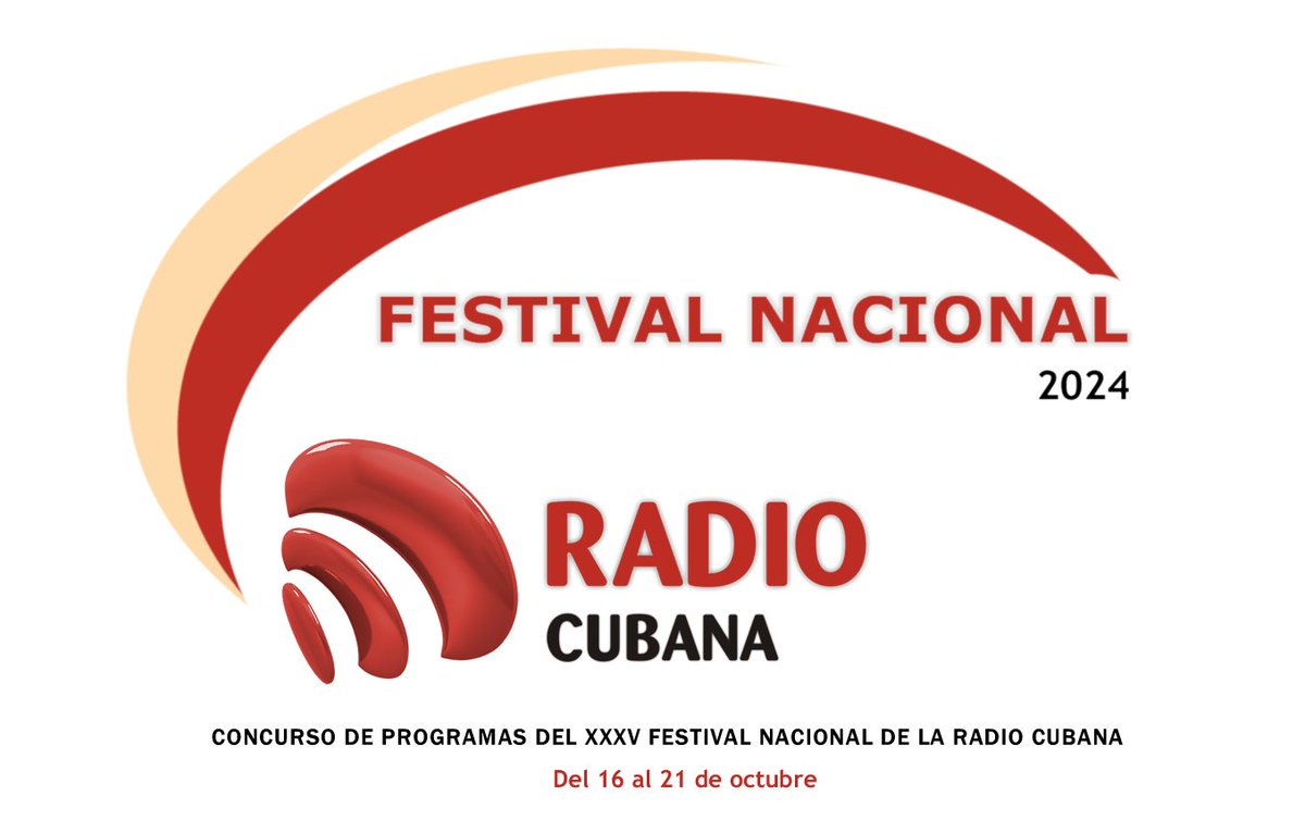 La Dirección General de la @Radio_Cubana y la Dirección de Programación convocan a los realizadores de todas las emisoras de #Cuba al Concurso de programas del XXXV Festival Nacional de la Radio, a celebrarse en Artemisa, entre el 16 y el 21 octubre del… dlvr.it/T5bWhd