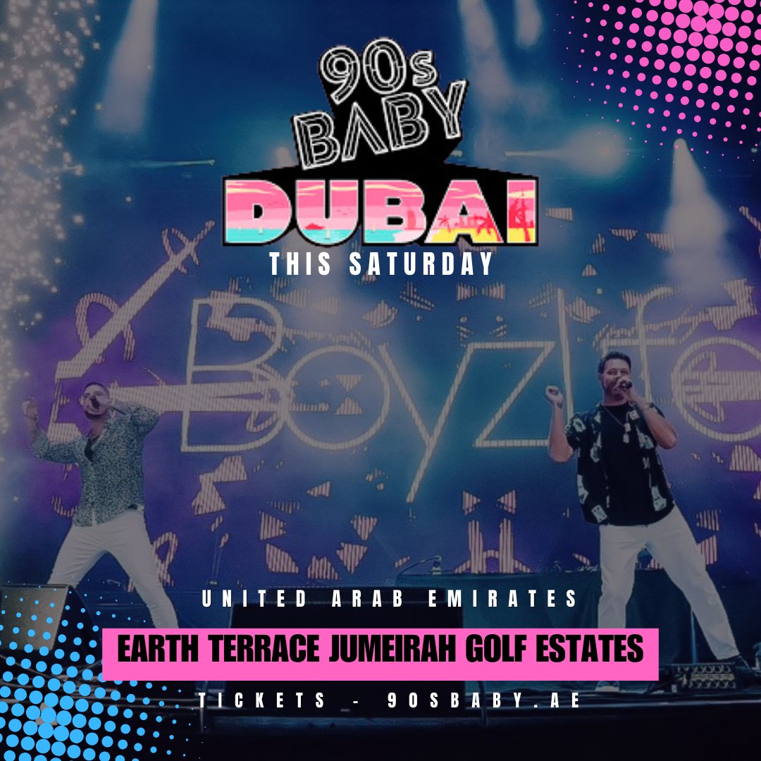 🎤🎤 Get ready to rewind to the 90s with us! Catch us live on stage this Saturday at 90s Baby Dubai, Earth Terrace, Jumeirah Golf Estates, UAE. Let's bring back those nostalgic vibes! @90sbaby_uae #boyzlife #90sBabyDubai #keithduffy #BrianMcFadden #dubaibound
