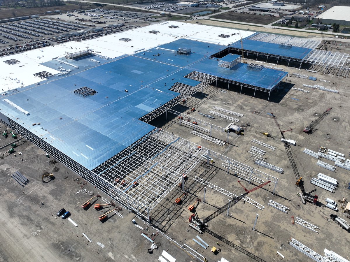 A beautiful view of the construction progress happening at the @Ford EV plant in Avon Lake! teamoh.io/3W1RF2C @TeamNEO 📸 @Ford