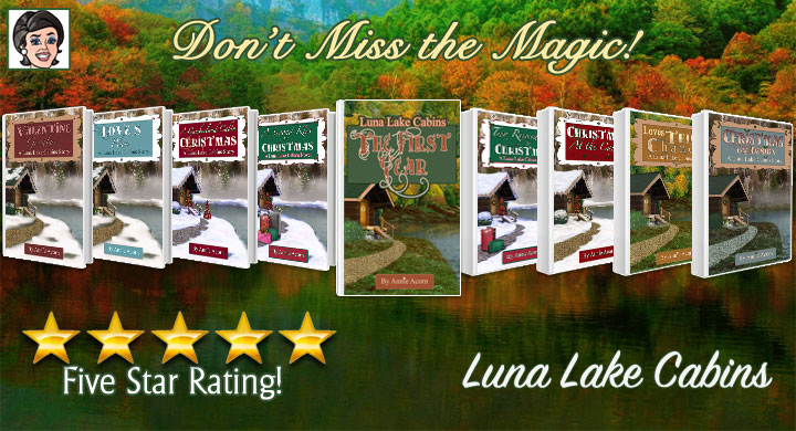 Do YOU have all these standalone stories? #LunaLakeCabins by our @Annie_Acorn Start with Luna Lake Cabins-The First Year amzn.to/16PhEhp#AppleB… #Kobo #Nook #Walmart #Romance #BestRead #Bookplugs #SNRTG #BYNR #authorRT