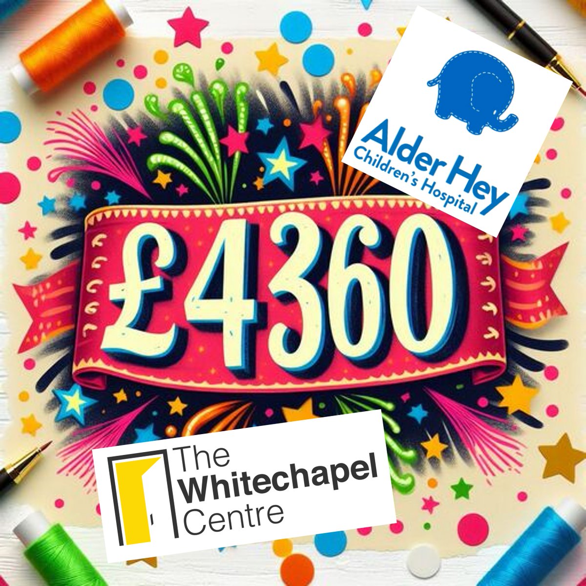 PaulCurtisArty's tweet photo. 💰£4360 was raised for @AlderHeyCharity & @WhitechapelLiv during the #InOnePlace exhibition (@RoyalLiver1911 ) from the artwork auction and raffle.
Thanks to everyone who contributed, I am so proud that the exhibition was also able to do something good for charity 😊
@AlderHey https://t.co/GFYBO1oDbS
