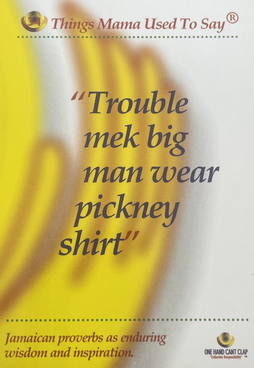 ming_samantha's tweet photo. @BJ_Thompson1 @OneHandCantClap @joan_myers @See_ME_First @oh_dayz @tatendahwami @robye46 @MaudrianB In response to ☝🏾☝🏾☝🏾⬇️⬇️⬇️⬇️
#JamaicanProverbs https://t.co/ShK8KGN4gN