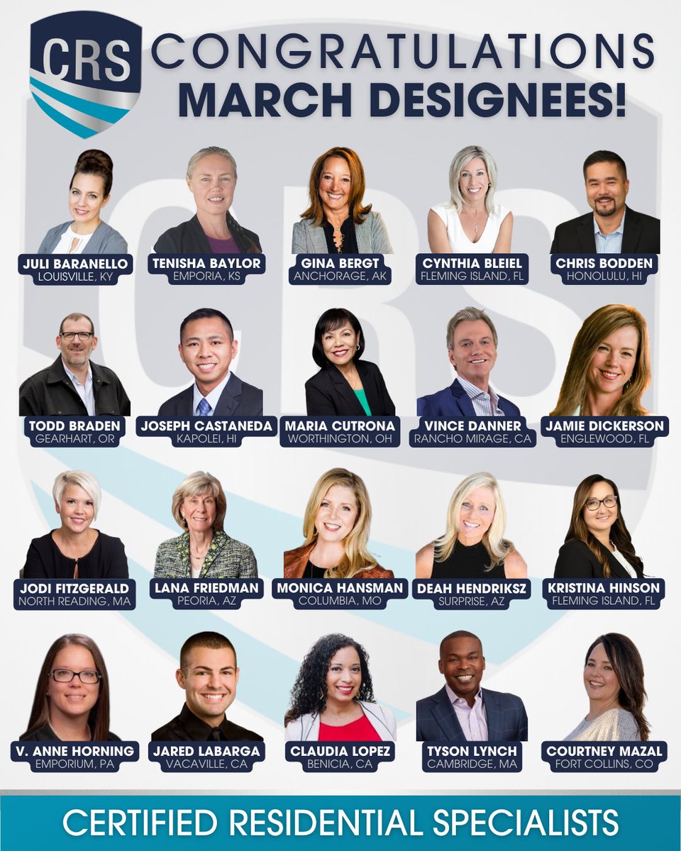 ThisIsRRC's tweet photo. Congratulations to the 30+ Agents that obtained their CRS Designation in March! 🎉🔑 All your hard work, dedication and determination set you apart from the rest!💪🏡 #CRSMeanBusiness #SayYesToCRS #BestOfTheBest #ThisIsRRC #TheGoldStandard https://t.co/hBiz8qjjOL