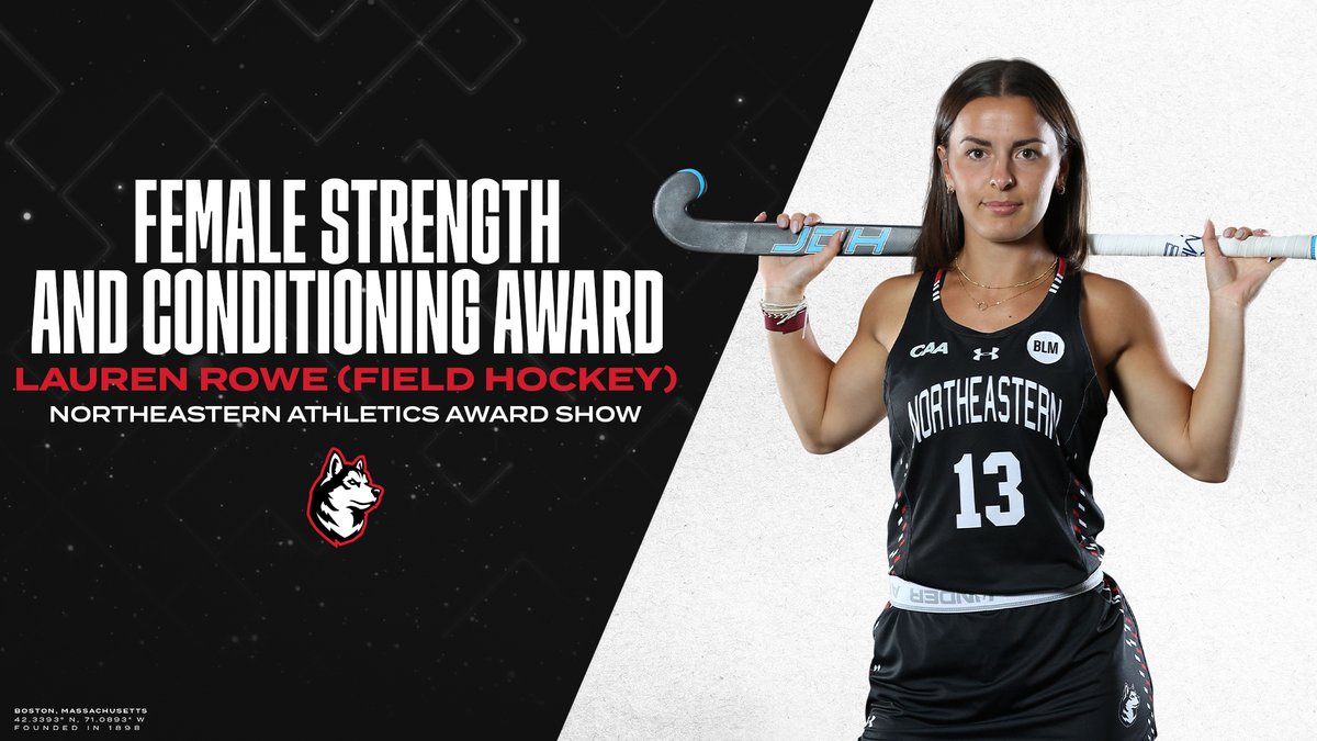Northeastern Huskies (@gonuathletics) on Twitter photo Day in and day out, the weight room rewards those who work.
Lauren Rowe from <a href="/GoNUfhockey/">Northeastern Field Hockey</a> is our Female Strength and Conditioning Award winner. Day in and day out, the weight room rewards those who work.
Lauren Rowe from <a href="/GoNUfhockey/">Northeastern Field Hockey</a> is our Female Strength and Conditioning Award winner.