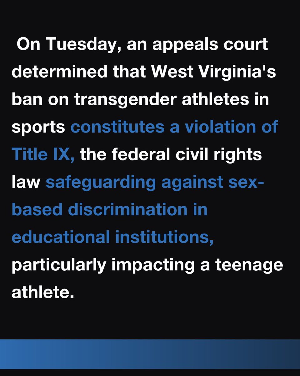 The 4th U.S. Circuit Court of Appeals, in a 2-1 ruling, stated the law doesn't apply to a 13-year-old who has identified as a girl since third grade and is undergoing puberty-blocking treatment. #Transrights #Humanrights #LGBTQ #Democracy #Freespeechtv
