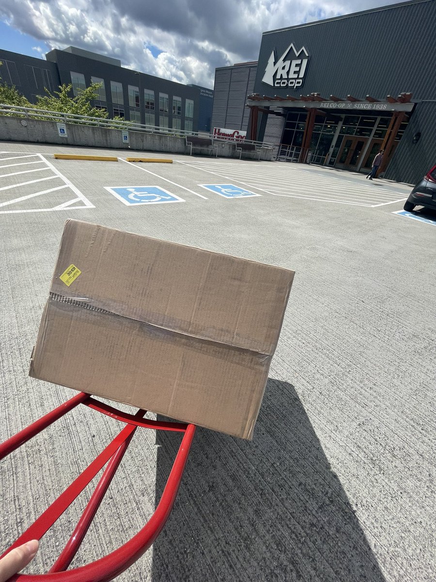 I dropped off a restock of #rainierwatchgear at @rei Bellevue today! 💥 Thanks REI for helping us #protectourparks! ❤️🏔️