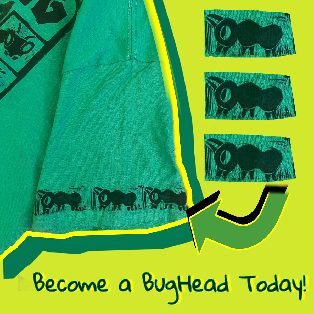 bugheadprints's tweet image. BUGHEAD SHIRTS!!! 
On my Etsy🐞⚡️🐛
#printmaking #bug #beetle #handmade #etsy