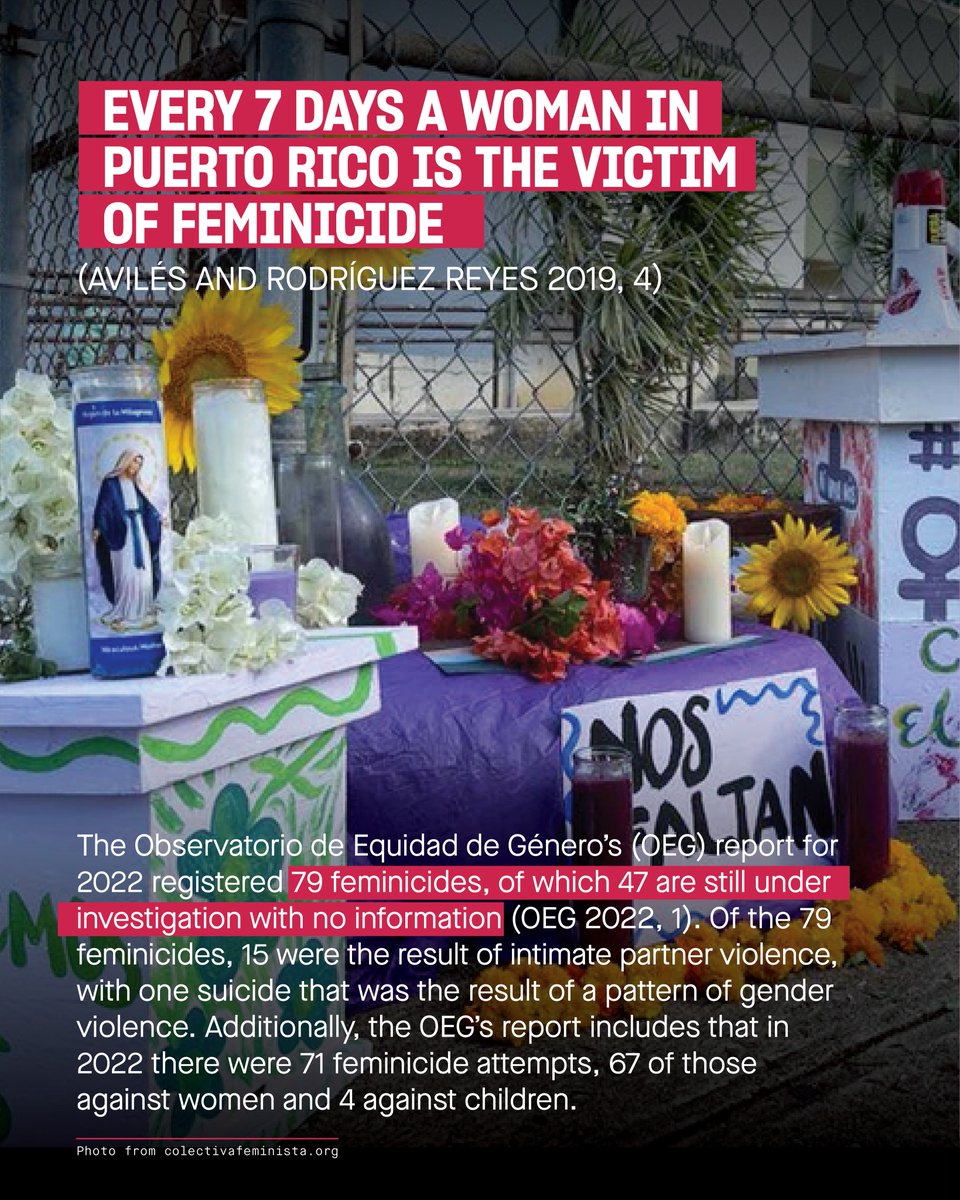 Every seven days, a woman in Puerto Rico falls victim to femicide. The statistics are alarming, with 79 femicides registered in 2022 alone, according to the report from the Observatorio de Equidad de Género.