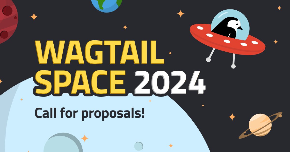 WagtailCMS's tweet image. There is less than ONE WEEK to submit your talk to Wagtail Space US! Even if your idea is a bit off-the-wall, don't hesitate! Send it in!
The deadline is April 22. Find out how to submit your talk here: us.wagtail.space
#wagtailcms #django #djangodevelopers