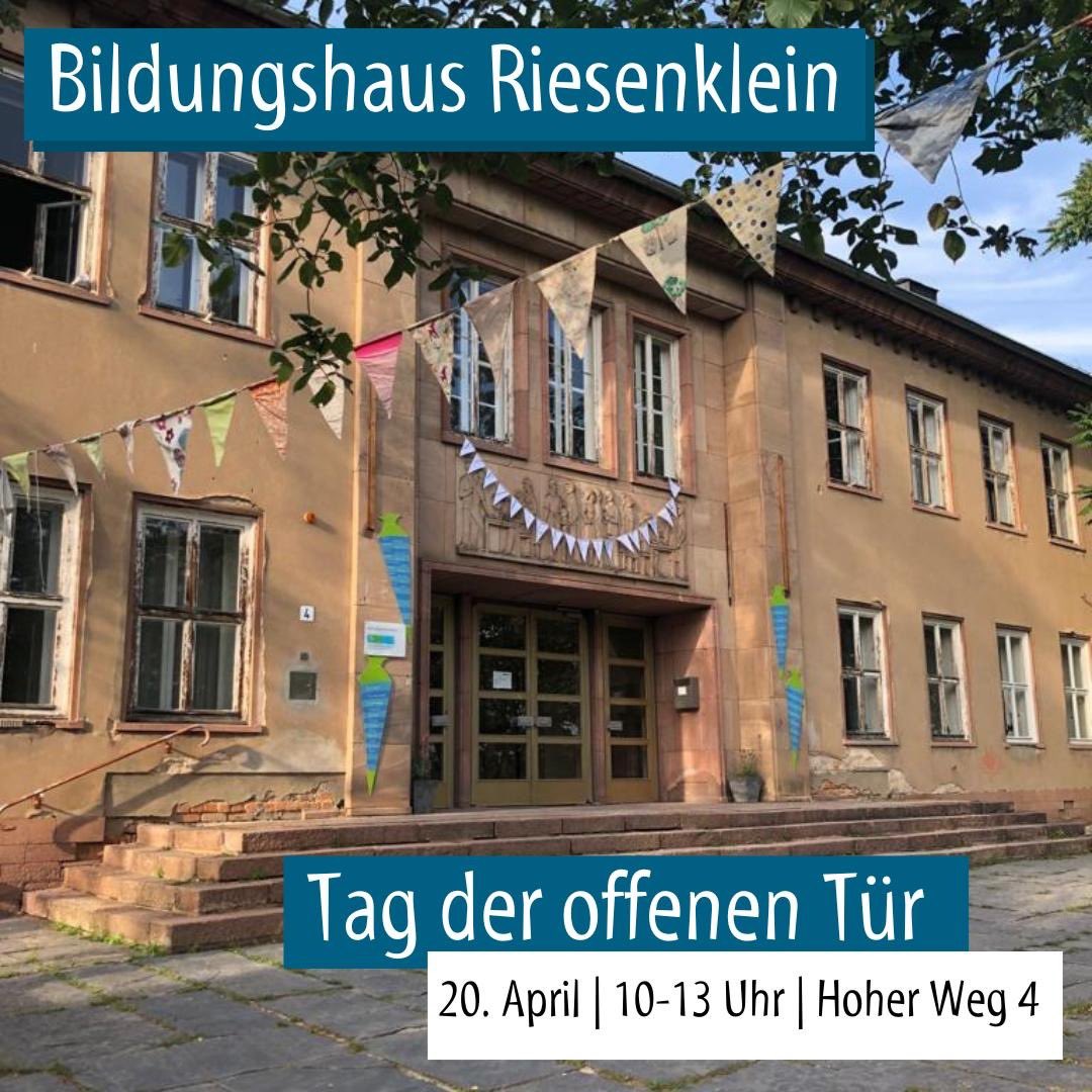 Nur noch 5 Tage bis zu unserem Tag der offenen Tür. Wir freuen uns auf neugierige Besucher*innen!
#TagDerOffenenTür #Halle #Saale #HalleSaale #Bildungshaus #Riesenklein #KinderGarten #Grundschule #Gemeinschaftsschule #KinderWerkstatt #Werkstatt #Bildungsmanufaktur #Inklusion