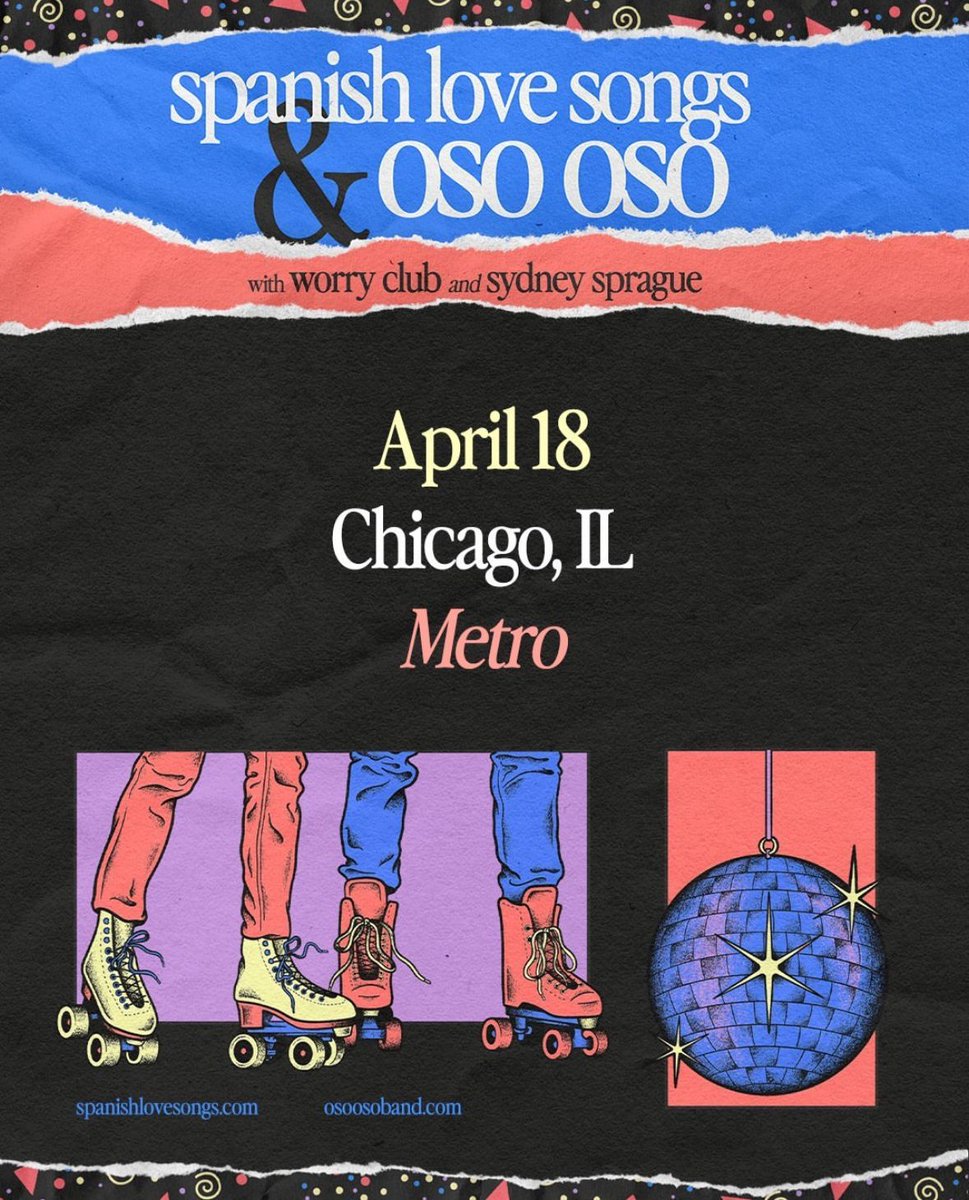 🎫 GIVEAWAY 🎫 We’ve got a pair of tickets to see @spanishluvsongs and @osoosoband play Metro this Thursday 4/18. @WorryClub and @sydneysprague open the show at 7pm. Tickets on sale now at @metrochicago or enter our giveaway here: buff.ly/3JlXRuM
