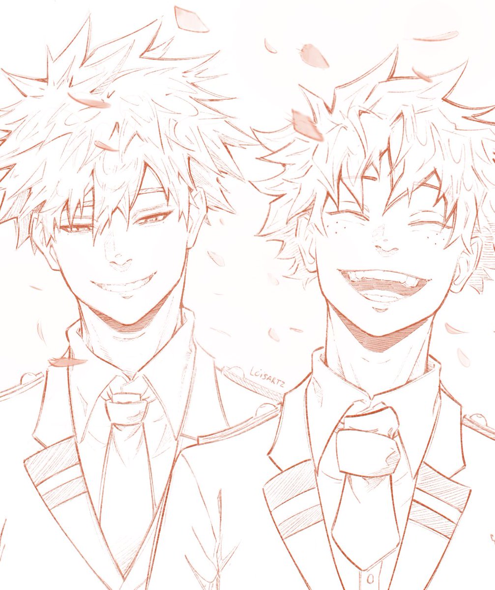 If you feel sad just look at their smiles 🥹 
There’s a before and after this Giga Cover 🧡💚 #mha #bnha #bkdk #deku #bakugou