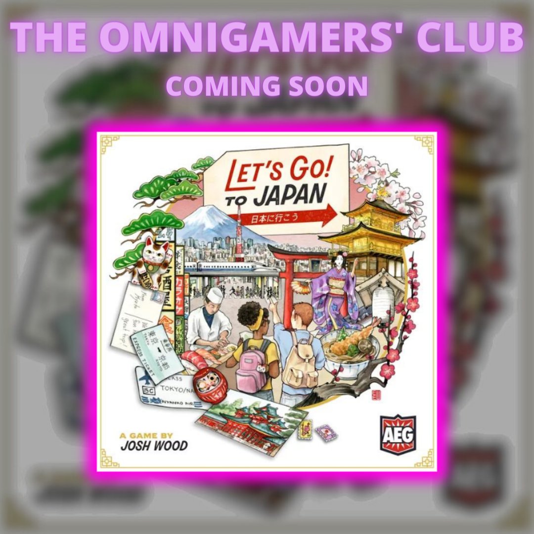 Next episode we're planning a trip with return guest @subsurfaceamy & discussing Let's Go! To Japan from Josh Wood and @alderac. Join the club & send in your thoughts or questions regarding the game! Have you travelled to Japan to compare the experience? Omnigamersclub@gmail.com