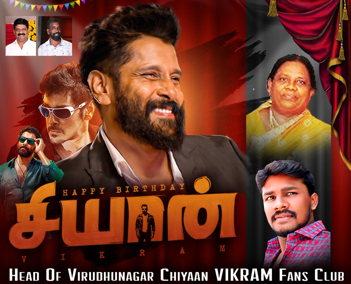 Chiyaan_Addict's tweet photo. Many many many more happy returns of the day dear @chiyaan sir!! ❤️🎊 🤗🎂 Best wishes from head of Virudhunagar #chiyaanVIKRAM fans club🔥⚡
#HBDChiyaanVikram #ChiyaanVikram https://t.co/2EsNTmtDNR