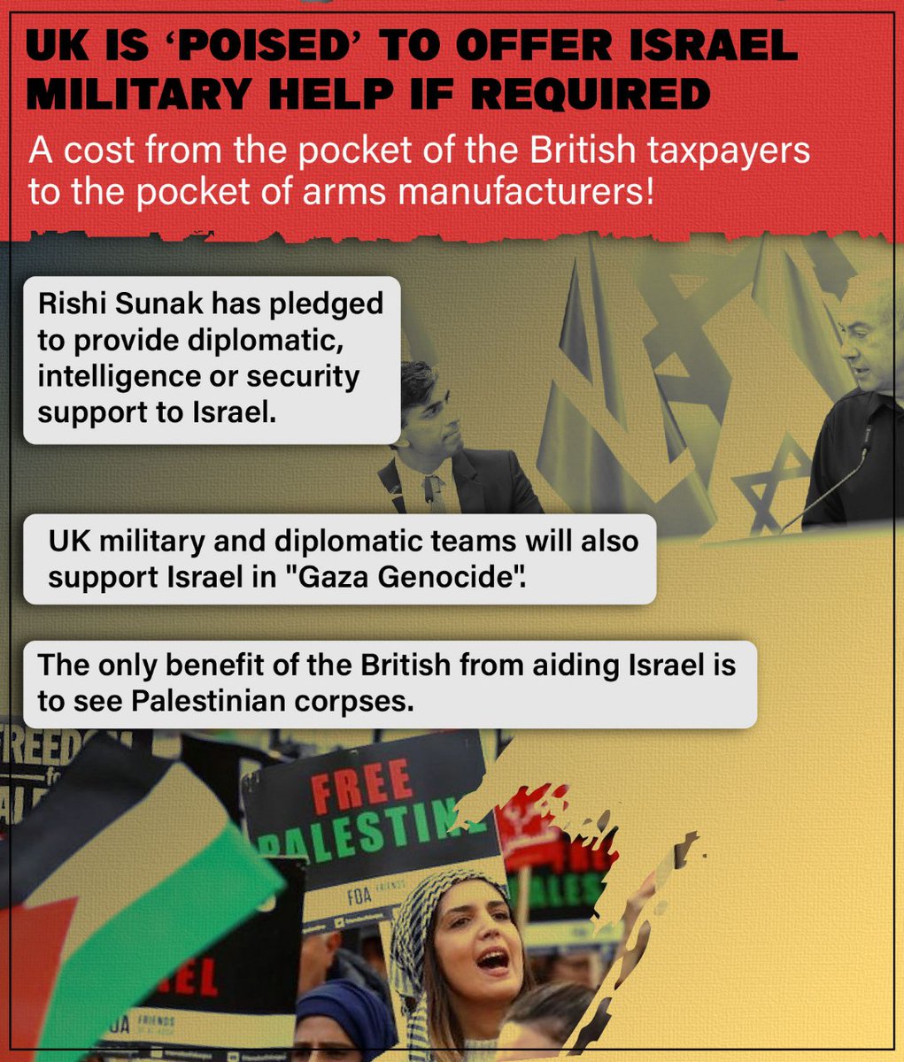 Britain gives any arms to Israel. #CeasefireNow #Ceasefire #IsraelTerrorists #Gazagenocide #palestineHolocaust