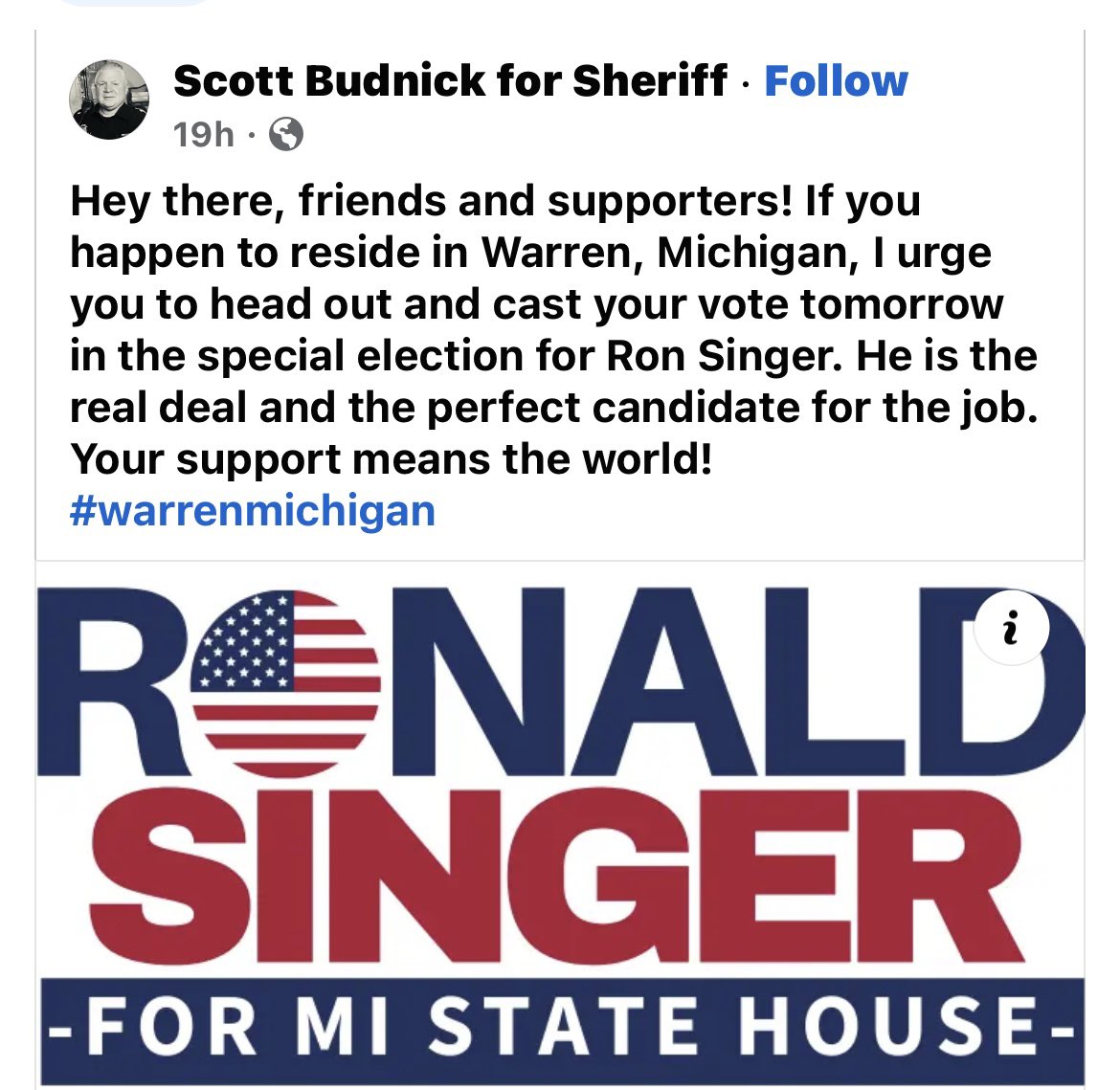 I’m gonna predict that @MaiXiongMI wins today! The MIGOP is in disarray. Scott Budnick, a disgraced Hamtramck police officer, is running for Macomb County Sheriff when he was just convicted for misuse of the LEIN system while working as a bouncer at a club.