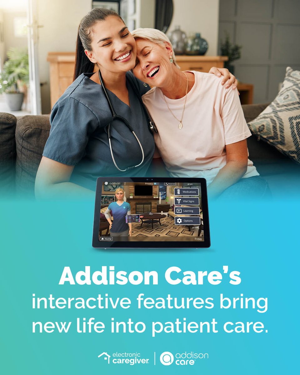 Innovative. Interactive. Intuitive. 💪 Addison Care revolutionizes personalized #PatientCare. 👉Get started today: electroniccaregiver.com/addison-care/