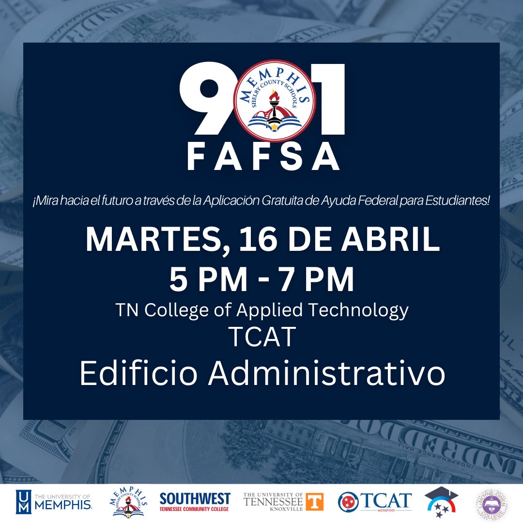 💸💡 Unlock your financial aid potential! 🎓 MSCS is collaborating with local schools to offer hands-on FAFSA assistance. Join us TONIGHT, April 16, at 5 pm at the Tennessee College of Applied Technology. For details, visit scsk12.org/fafsa.